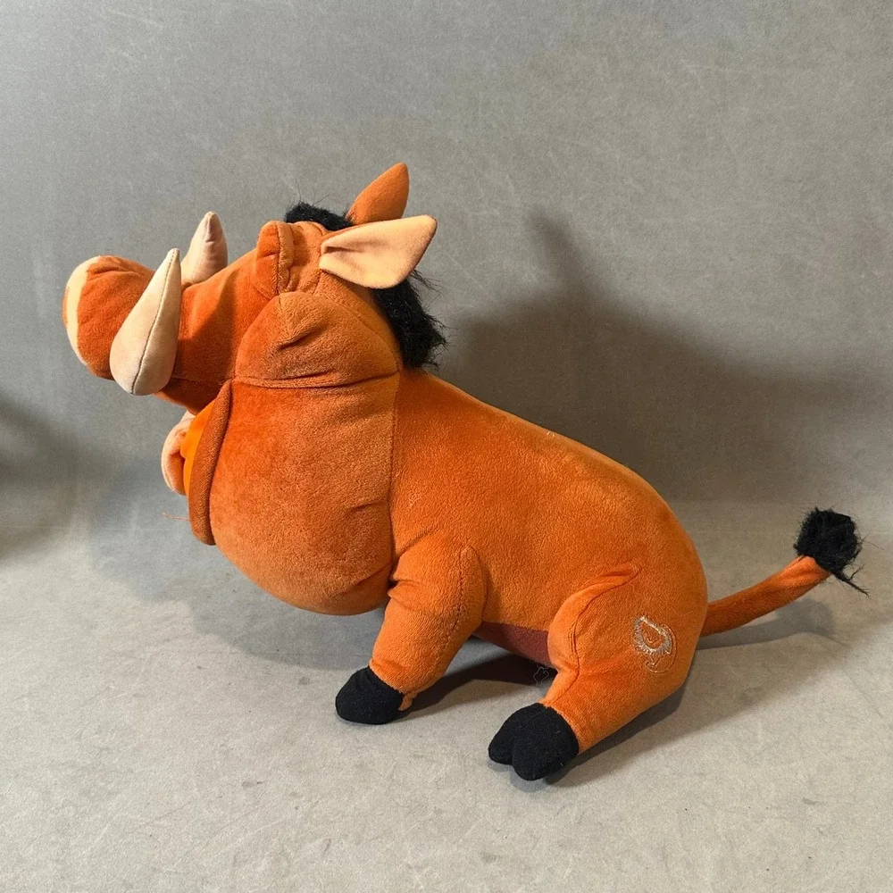 Disney‎ Lion King Pumbaa Plush Hasbro Feed Me Warthog Toy Orange 14 Inch